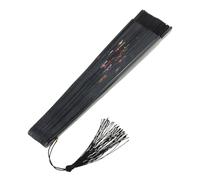 Éventail de danse espagnole à double motif de flamenco avec illustration florale pliable en soie