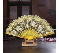 Éventail de mariage en dentelle, éventails pliants style baroque espagnol victorien - Éventail pliable vintage pour homme et femme - Pour mariage, cadeau, fête, costume, carnaval, danse, carnaval,