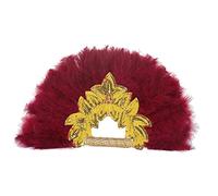 Éventail de Plumes de Dinde Africain Fait à la Main, Vintage des années 20, pour Costume, Spectacle de Danse, décor de fête de thé, de Mariage
