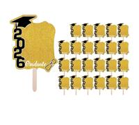 Éventail De Remise De Diplômes,24 Pièces Décorations De Cadre Recto Verso DIY - Éventails Visage Photo Découpe Promotion 2026 avec Poignée,Pour Mariage Souvenirs Félicitations Festival Anniversaire Un