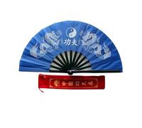 Éventail De Tai Chi Éventail de Tai Chi Double Dragon Kung Fu Pliable Anneau Classique Rouge Performance Arts Martiaux Fitness Danse Éventails(B5 38cm)