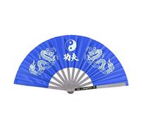 Éventail De Tai Chi, Kung Fu Fan Style Chinois Acier Inoxydable Ventilateur Performance Formation Pratique Danse Martiale Pliant Poche Nylon Éventails Pliants Hommes Femmes Décorations Festival Cadeau