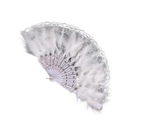 Éventail décoratif à plumes en dentelle légère pour fête de mariage Accessoires de photographie Accessoires de mariée, taille unique, Comme décrit, Comme décrit.