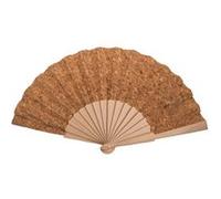 Out Of The Blue Éventail décoratif et utilitaire en bois et liège 23 cm Beige G