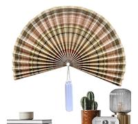 Éventail Décoration murale - 100 cm - Décoration artistique à suspendre et pliable - Éventail décoratif décoré de pompons - Pour la maison, le salon, au-dessus du lit, la chambre d'étudiant, le bureau