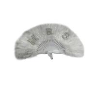 Éventail délicat à plumes artificielles pour fête de mariage, fête prénuptiale, ventilateur pliable pour cosplay, événement en plein air