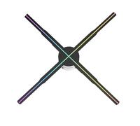 Éventail d'hologramme 3D Projecteur Holographique 3D avec Ventilateur, Affichage WiFi, Publicité, Logo, Lumière, Panneau Lumineux, Lampe Holographique, Projecteurs 3D, 52-80 Cm