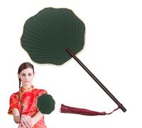 Éventail en papier de riz avec poignée de style chinois | Éventail ancien, décoration de festival, éventail pliable, éventail à main vintage, accessoires d'activité élégants pour la peinture à la main