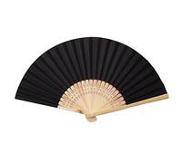 éventail en Papier Pliant ÉVentail Bois Et Papier Et Multicolores Demoiselles Cadeaux Mariage FêTe DéCorer DolceTiger (Noir)