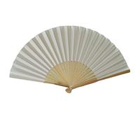 éventail en Papier Pliant ÉVentail Bois Et Papier Et Multicolores Demoiselles Cadeaux Mariage FêTe DéCorer DolceTiger (Blanc)
