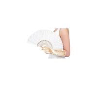 Eventail en tissu brodé blanc - BOLAND - Granada - Femme - Adulte