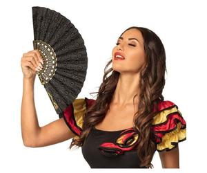 Eventail Espagnol 25cm margarita luxe Noir