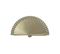 Éventail Espagnol Clutch Dorado - Bois et Coton - 16 cm - Étui et Housse en Cuir - Accessoire de Mode - Fait Main en Espagne - Événements et Cadeaux - Collection Clutch - Tusitala Barcelona