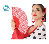 Eventail Espagnol Rouge - ATOSA - Adulte - Mixte - Intérieur - Garantie 2 ans