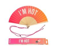 Éventail - FISURA - I'm hot - Rose dégradé - 42,5 x 23 cm - Textile et bois