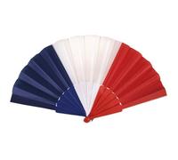 P'TIT Clown - 18120 - Eventail Pliable - French Fan - Bleu, Blanc, Rouge - Parfait pour Supporter la France Lors des Célébrations, Matchs, Événements Sportifs, Coupe du Monde et Europe, JO - Ø 40 cm