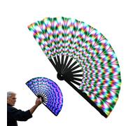 Éventail Lumineux | Les Éventails De Danse S'allument À La Main - Accessoires Photo Chinois/japonais, Cadeaux De Fête Pour C Conçus Avec Un Excellent PVC Et Des Poignées Ergonomiques En Bois, Po