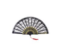 Éventail Noir Dentelle Espagnol Senorita Burlesque Dancer Accessoire Déguisement
