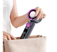 Éventail Personnel Rechargeable, Dispositif Personnel Turbine - Pliable 1-199 Vitesse Lumière de Nuit Affichage LED 4000mAH pour Plage Lieu de Travail Randonnée Patio