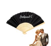 Éventail pliable à la main pour mariée, éventails imprimés avec lettres de mariage, éventail en papier avec lettres imprimées | Éventail en papier à lettre pliable à main pour danser, réunions, maison