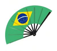 Éventail pliable avec drapeau de pays sud-américain, éventail à main avec drapeau de l'Argentine, du Brésil, du Chili, du Pérou, de l'Uruguay, convient pour la Coupe du monde, les événements sportifs,