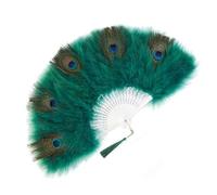 Éventail pliable classique à plumes - Accessoire pour événement à thème et décoration vintage pour la maison, un mariage