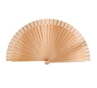 Éventail pliable en bois coloré - Éventail espagnol classique de style chinois - Éventail pliable en bois de théacée - Danse, cosplay, mariage, ébène