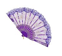 Éventail pliable en dentelle, éventail pliable en dentelle fait à la main, éventail portable en dentelle | Éventail chinois pliable avec fleurs roses pour événements culturels, mariages, décoration