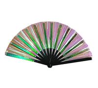Éventail pliable, éventail à main, éventail à main en tissu de soie de bambou, grand éventail pliable, éventails chinois pour cadeaux d'anniversaire, danse, cosplay, fête de mariage, décoration L
