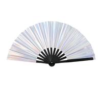 Éventail pliable | Éventail pliable à main | Effet holographique fantastique, accessoires de performance pour festivals de musique, carnaval, tenues arc-en-ciel