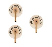 Éventail pliable - Fisura - Éventail pliable “All you need is love”. Éventail pai pai blanc . Cadeau pour cérémonies. 3 unité.