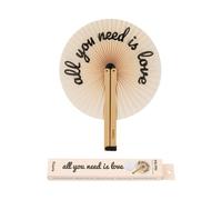 fisura. - Éventail pliable. Éventail pliable en papier. Éventail pai pai Éventail pour mariage pour invités. Cadeau pour fêtes ou cérémonies. (Love)