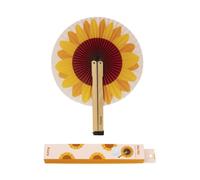 fisura. - Éventail pliable. Éventail pliable en papier. Éventail pai pai Éventail pour mariage pour invités. Cadeau pour fêtes ou cérémonies. (Tournesol)