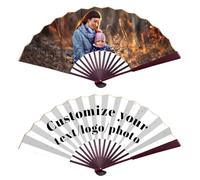 Éventail Pliant avec Photos Personnalisées, Éventail Pliant Décoratif à Main avec Photos Personnalisables pour Spectacles, FêTes, Mariages, Décorations, Cadeaux d'anniversaire, d'entreprise