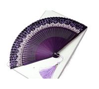 Éventail Pliant, Couronne Pliante À Changement De Couleur À La Main, Dentelle Pliante for Femmes, Changement De Couleur, Mode, Photographie Hanfu Pliante, Vert, Noir, Vert Éventails De Poche (Color :