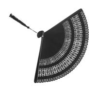 Éventail Pliant en Bambou Noir, Léger, Ajouré, Artisanal, Élégant | Style Oriental Raffiné, Usage pour Événements Chinois et Spectacles, Format Portable, Finition Noire
