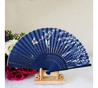Éventail Pliant,Éventails à Main en Soie à Motif de Fleurs Pliant Grand Chinois Japonais pour Les Cadeaux de Mariage de Fête de Danse Décoration de Bricolage Décorations pour la Maison (Couleur A