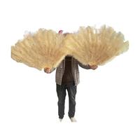 Éventail Pliant Plumes Teintes et Côtes Fortes