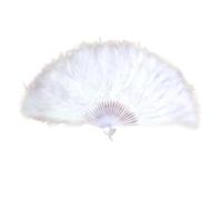 Eventail pliant pour dames, Éventail de danse pliable en plumes colorées, 28 os, décoration d'intérieur, costumes fantaisie, fête de mariage(Color-5)