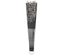 Éventail Pliant Style Chinois Noir, Plastique, Imprimé Simple, Décoratif | Portable et Pliable, pour Mariages, Fêtes et Spectacles, Accessoire Élégant de Décoration
