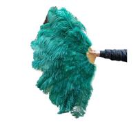 Eventail Plume 100CM Plume Éventail Décorer Halloween Fête De Mariage Décoration Scène Danse du Ventre DIY Plumas Fan Barres Coloré pour Le Spectacle(Dark Green,1 Pcs)