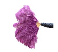 Eventail Plume 100CM Plume Éventail Décorer Halloween Fête De Mariage Décoration Scène Danse du Ventre DIY Plumas Fan Barres Coloré Performance(Sacue Purple,2 Pcs)
