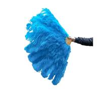 Eventail Plume 100CM Plume Éventail Décorer Halloween Fête De Mariage Décoration Scène Danse du Ventre DIY Plumas Fan Barres Coloré pour Le Spectacle(Blue01,1 Pcs)