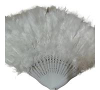 Eventail Plume Éventail Pliant en Plumes, Accessoire de Danse Classique Cheongsam, décorations de Noël rétro(Color 4)