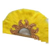 Eventail Plume Grand Éventail À Plumes avec Pierres for Mariage(Color8)