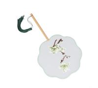 Éventail rond brodé double face de style ancien avec savoir-faire pour Hanfu, théâtre et occasions spéciales (B)