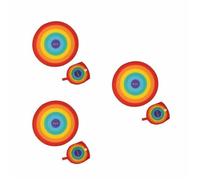 Éventail rond - Fisura - Éventail rond pliable ""arc-en-ciel"". Ventilateur à main pliable original. 3 unité. Éventail portable 20