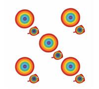 Éventail rond - Fisura - Éventail rond pliable ""arc-en-ciel"". Ventilateur à main pliable original. 5 unité. Éventail portable 20