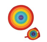 Éventail rond pliable - Fisura - Éventail rond pliable ""arc-en-ciel"". Ventilateur à main pliable original. Éventail portable 20 cm.