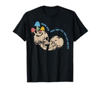 Éventail tête de mort de notre premier baiser jusqu'à notre dernier souffle champignon T-Shirt